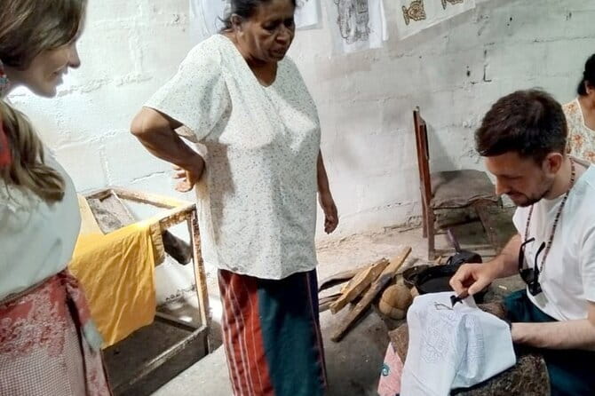 Interactive Batik Workshop and Lessons in Sri Lanka - Removing the wax and seeing the final pattern