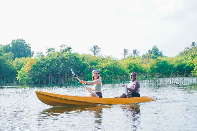 Kayaking Adventure on serene waters through mangroves, Akurala - The unusual moment beneath a running train