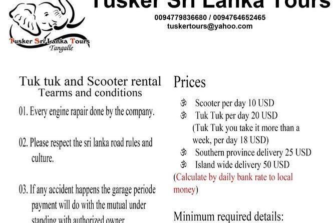 Scooter rent - Choosing between the available scooters