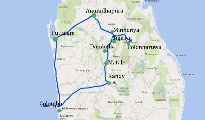 Sri Lanka Private 3-Day Cultural Tour, 5 UNESCO Sites - Day 1: From Colombo to Anuradhapura and Sigiriya