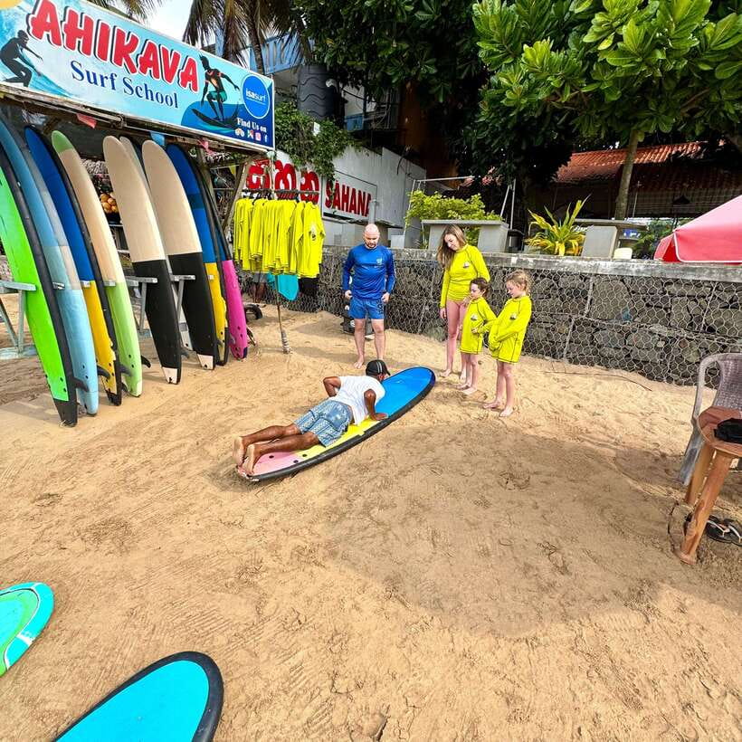 Surf School in Unawatuna, Galle - A first lesson built around getting you upright