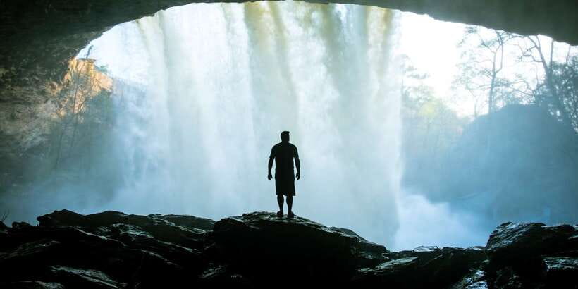 Thrills of Kitulgala - Reaching the waterfall above the tea plantation