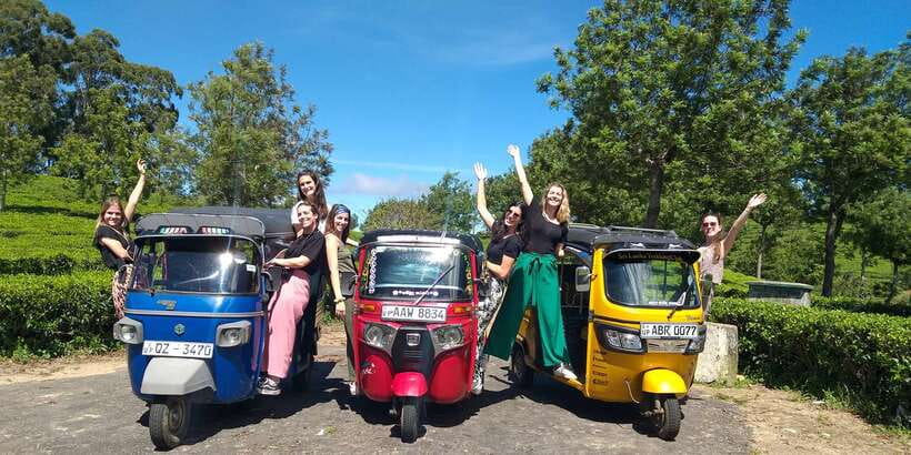 Tuk-Tuk Safari Liptons seat,Tea Fields Hike,TeaFactory Tour - Walking through the tea fields