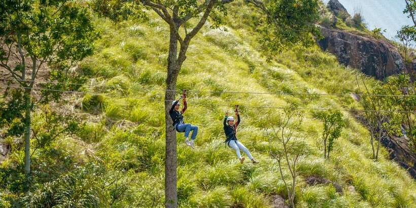 Zip Lining in Ella - The launch and the ride